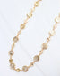 Hammered Circle Necklace Gold