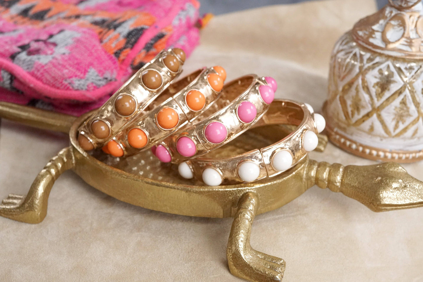 Eternity Statement Bangle Pink