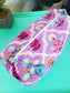 Purple Wildflowers Quilted Cosmetic Bag